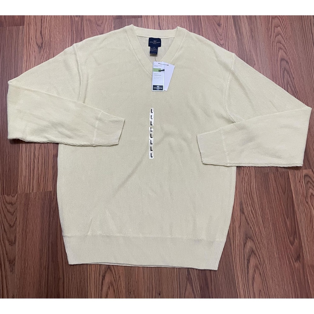 Dockers Golf Sweater Mens Large V-Neck Pullover Knit